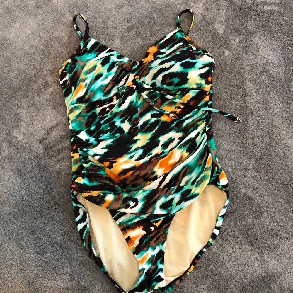 Merona Animal Print Bathing Suit L